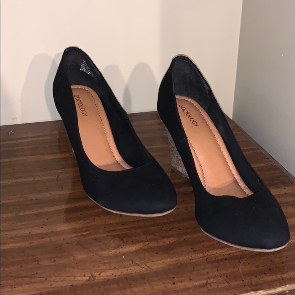 Black súper confortable wedges